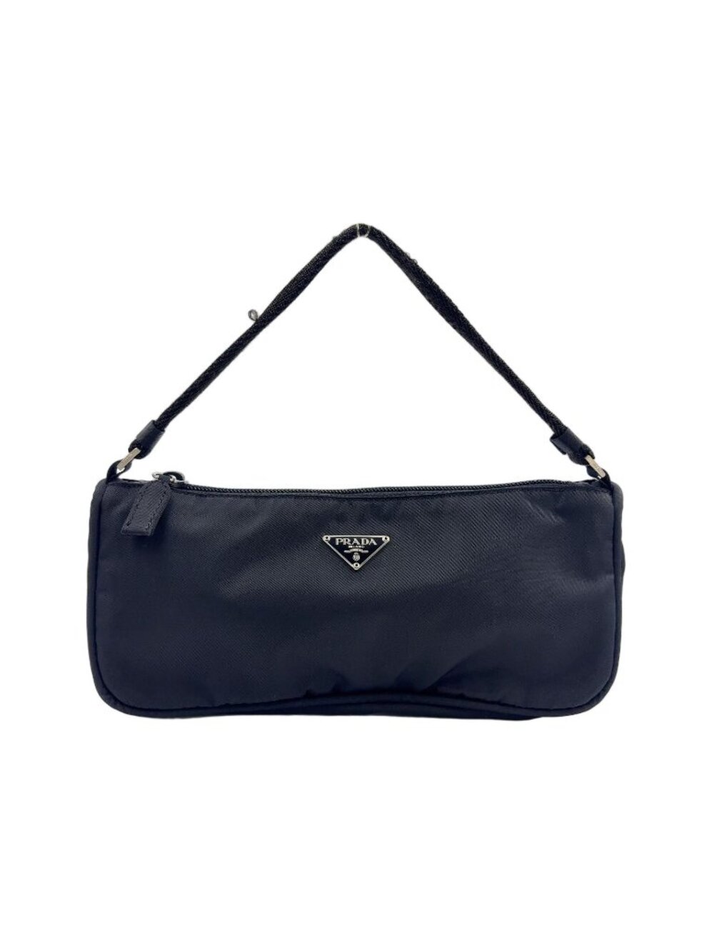 Prada Nylon Black Handbag Silver